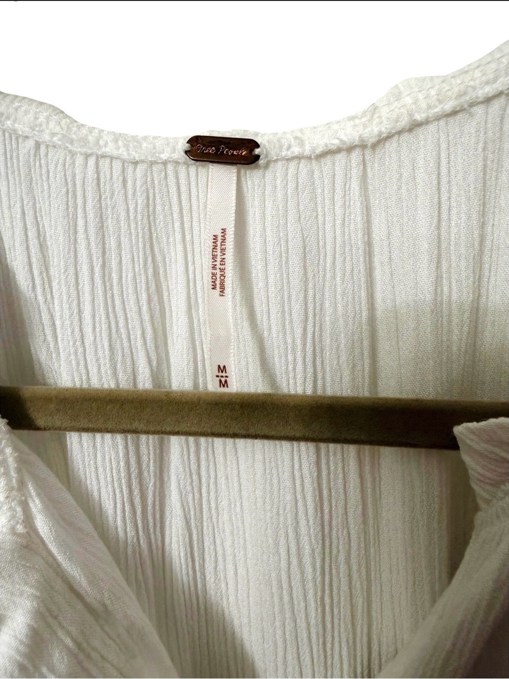 Free People White Ruffled Button-Front Tunic - Picture 5 of 5